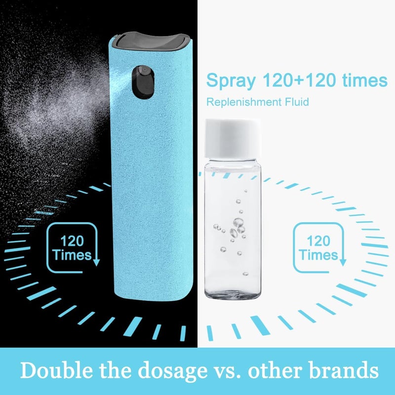 walrfid Screen Cleaner Touchscreen Mist Spray, Cleaning Kit for Electronic Phone TV, Laptop, Tablet, PC, Computer LCD Flat Screens, Eyeglasses, Compatible with iPhone iPad MacBook Pro - LightBlue - Image 5